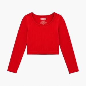 Weekend Academy Girls Seamless Long Sleeve Top - Red